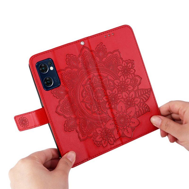 Etui Folio do Oppo Find X5 Lite Mandala Ze Smyczą