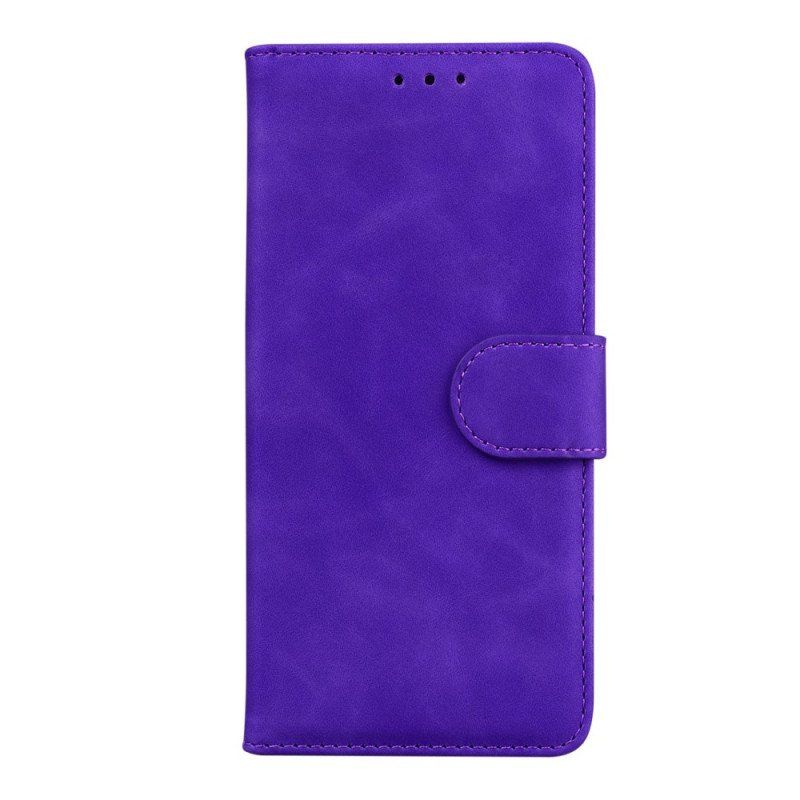 Etui Folio do Oppo Find X5 Lite Monochromatyczny Efekt Skóry