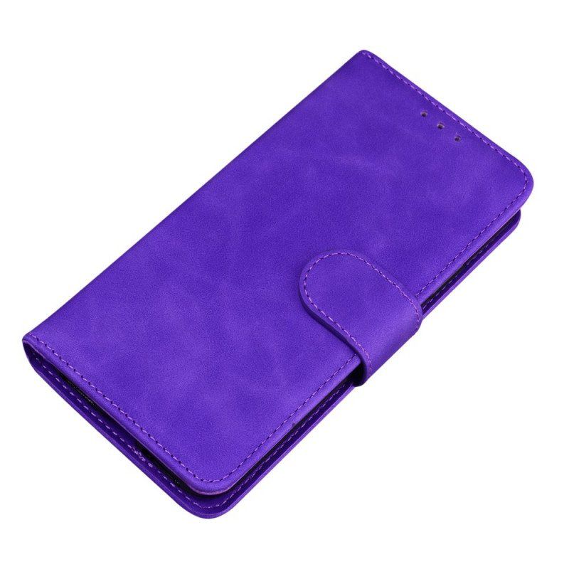 Etui Folio do Oppo Find X5 Lite Monochromatyczny Efekt Skóry