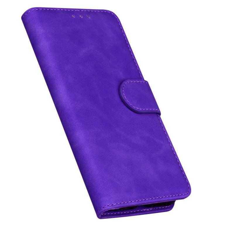 Etui Folio do Oppo Find X5 Lite Monochromatyczny Efekt Skóry