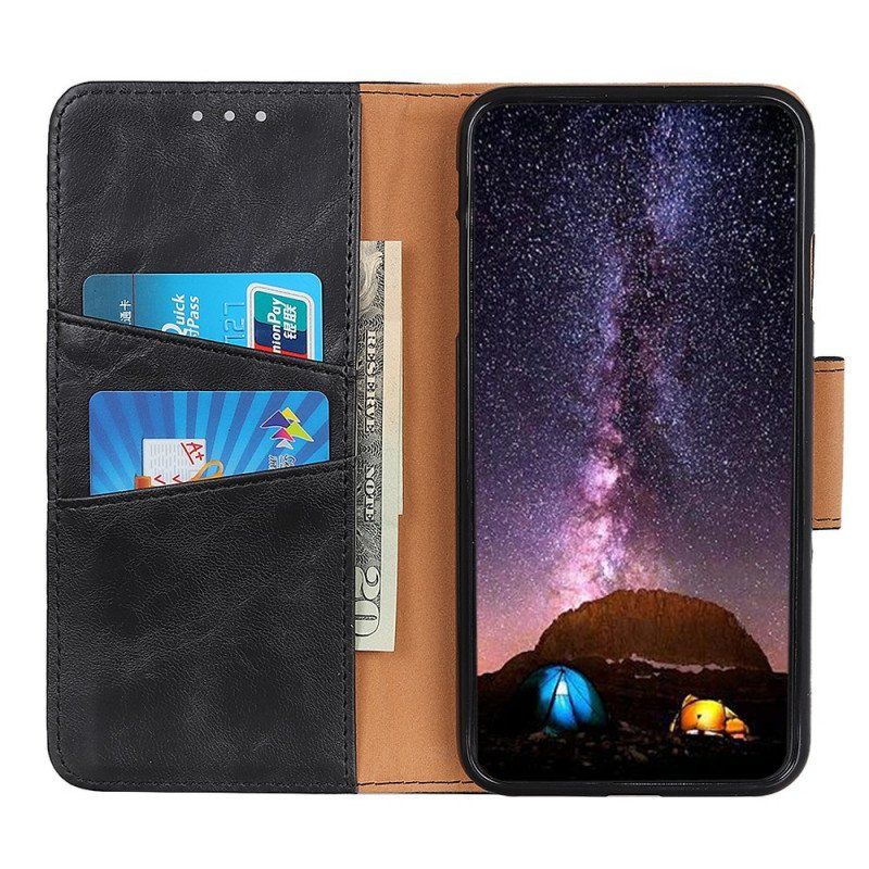 Etui Folio do Oppo Find X5 Lite Skórzany Futerał Klapa Magnetyczna Tekstury