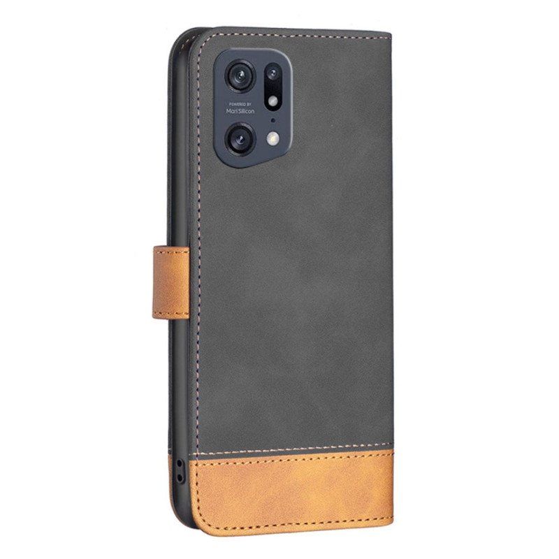 Etui Folio do Oppo Find X5 Pro Klasyczny Kolor Binfena