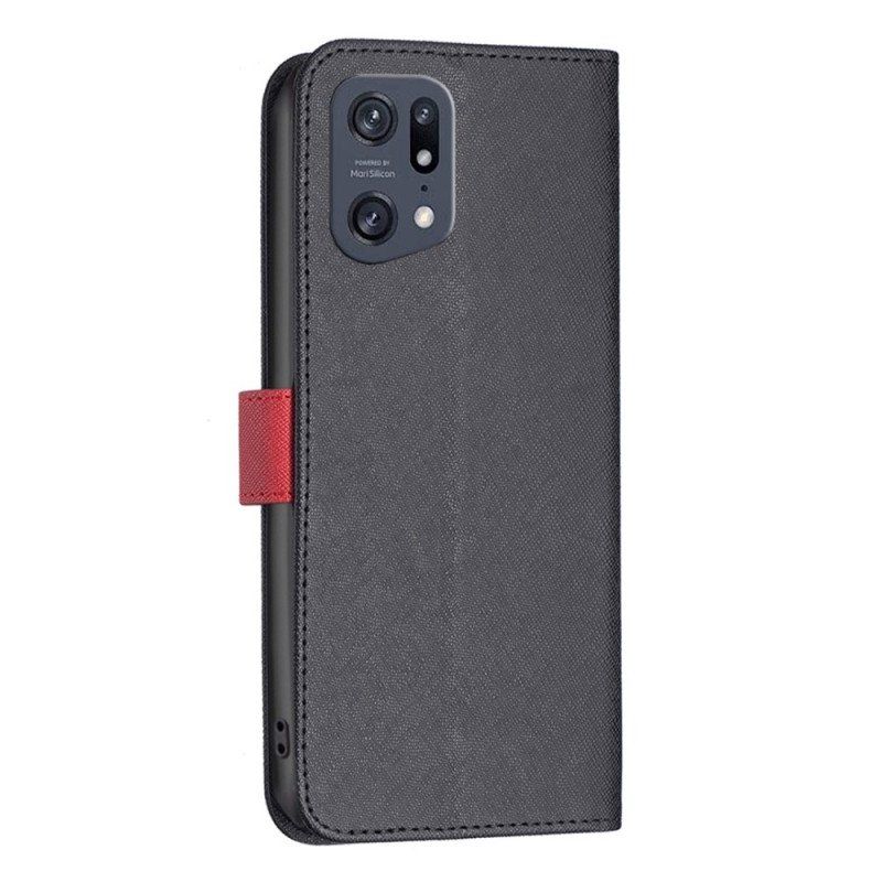 Etui Folio do Oppo Find X5 Pro Tetxuré Binfen Color Ze Sztucznej Skóry