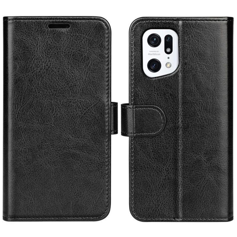 Etui Folio do Oppo Find X5 Ultra Sztuczna Skóra