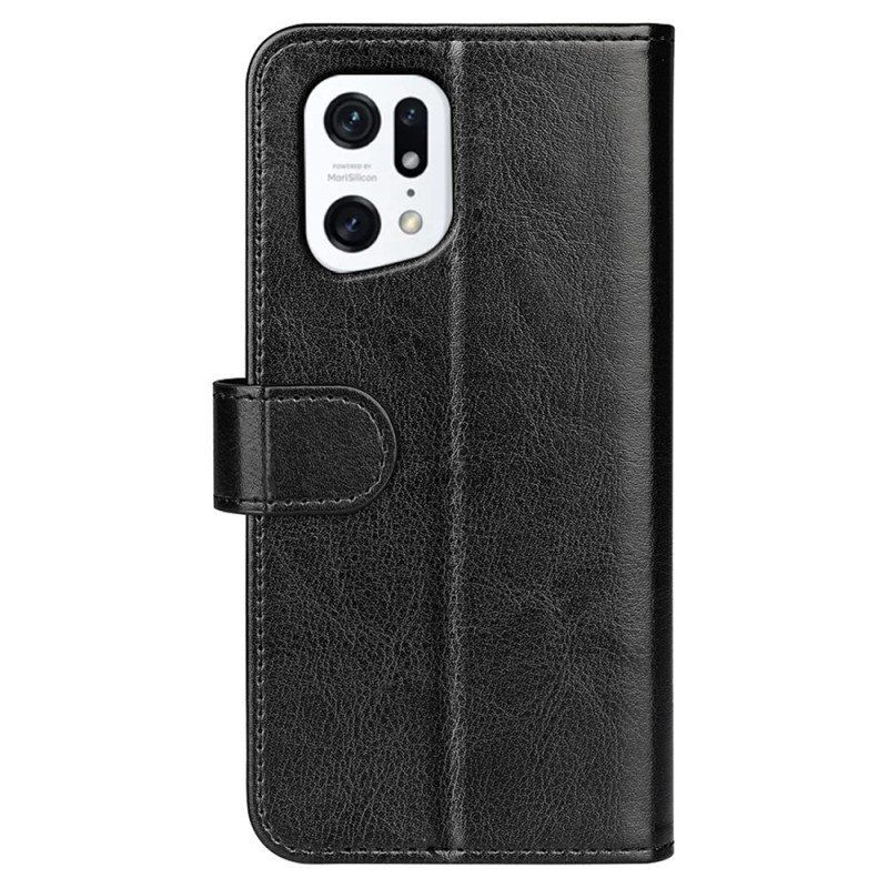 Etui Folio do Oppo Find X5 Ultra Sztuczna Skóra