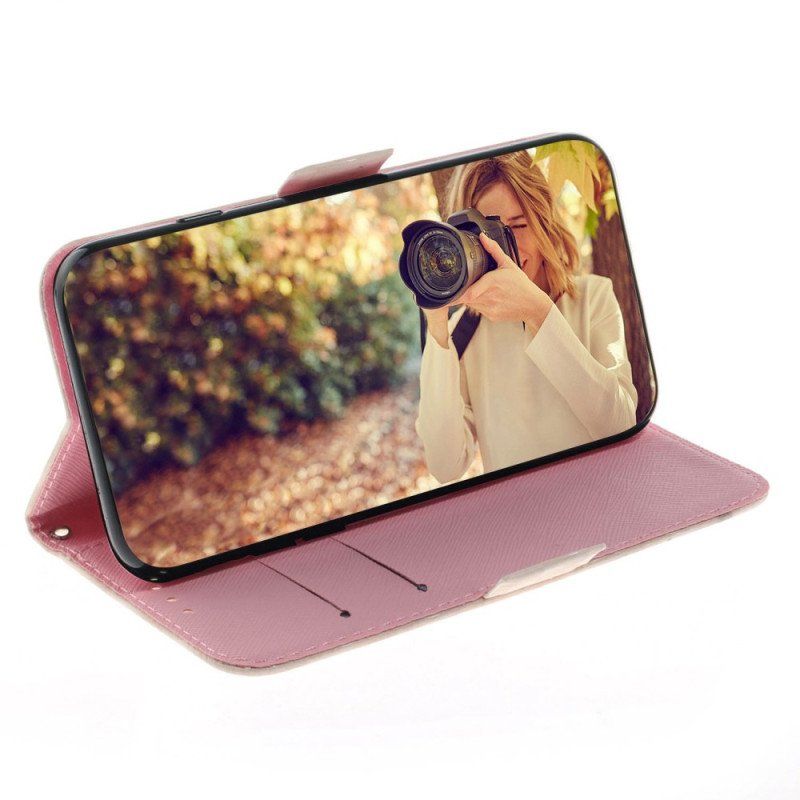 Etui Folio do Oppo Reno 8 Chomiki Z Smyczą