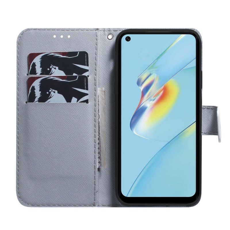 Etui Folio do Oppo Reno 8 Lite Akwarela Wilk