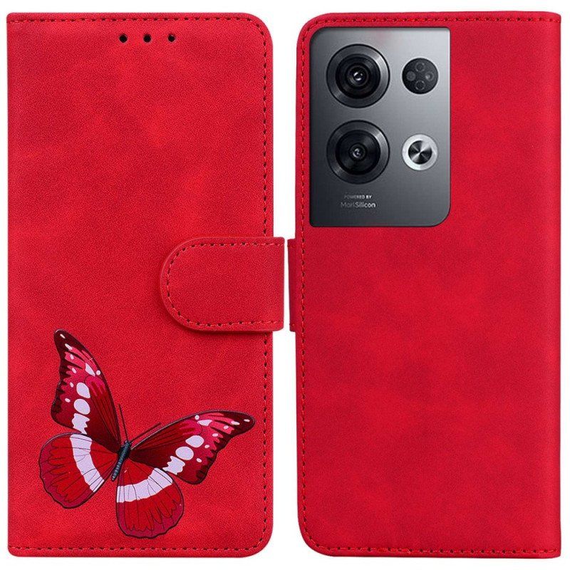 Etui Folio do Oppo Reno 8 Pro Motyl