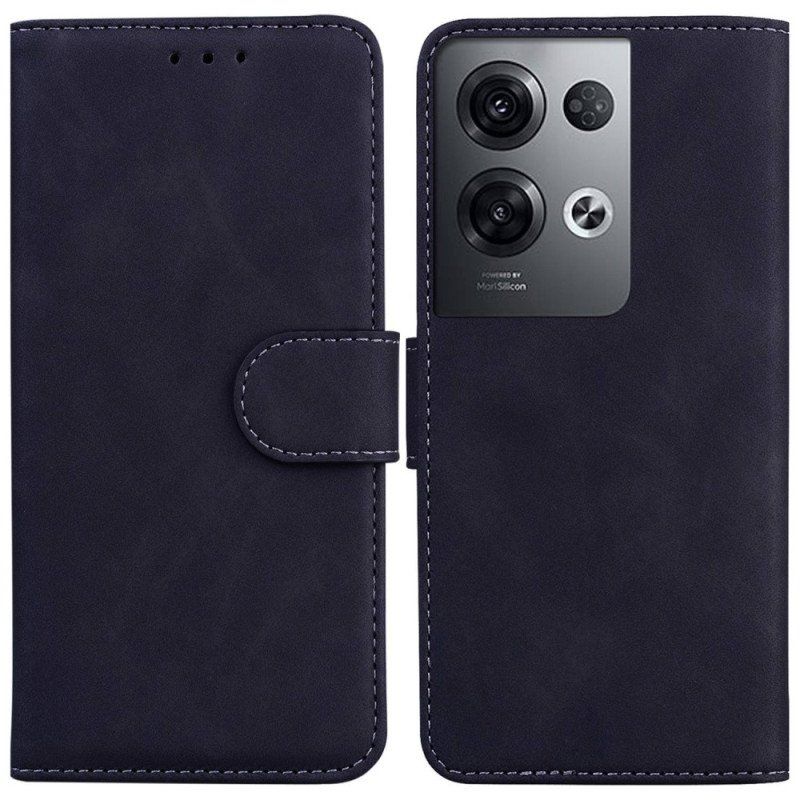 Etui Folio do Oppo Reno 8 Pro Skórzany Efekt Couture