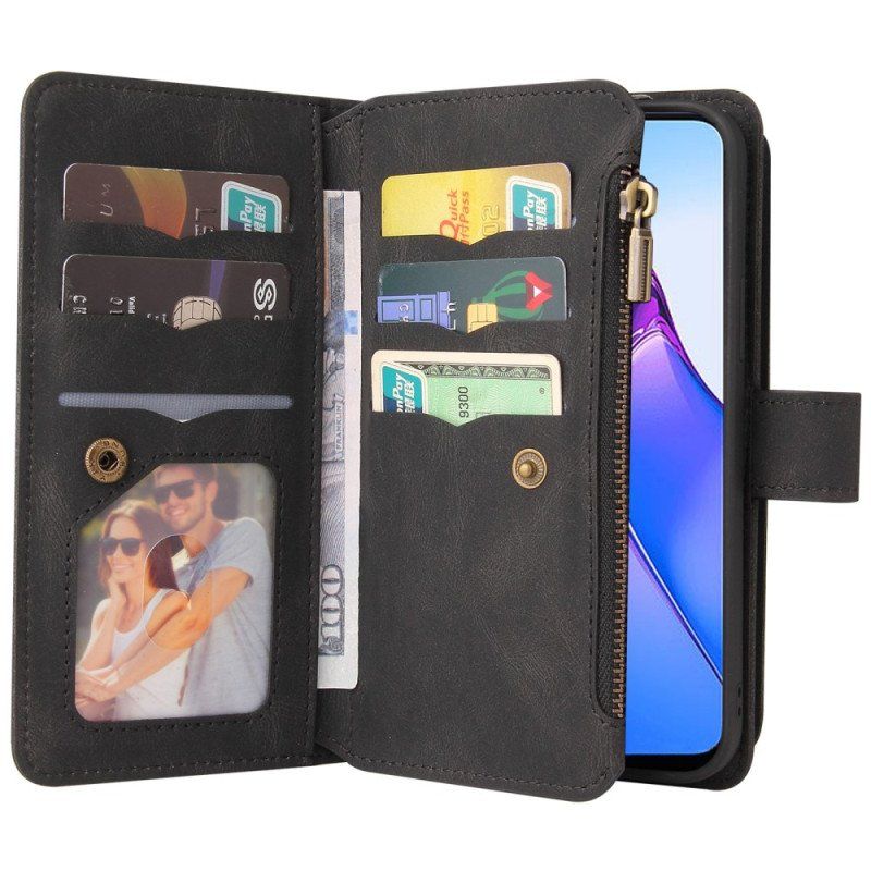 Etui Folio do Oppo Reno 8 Wielofunkcyjny Uchwyt Na Karty