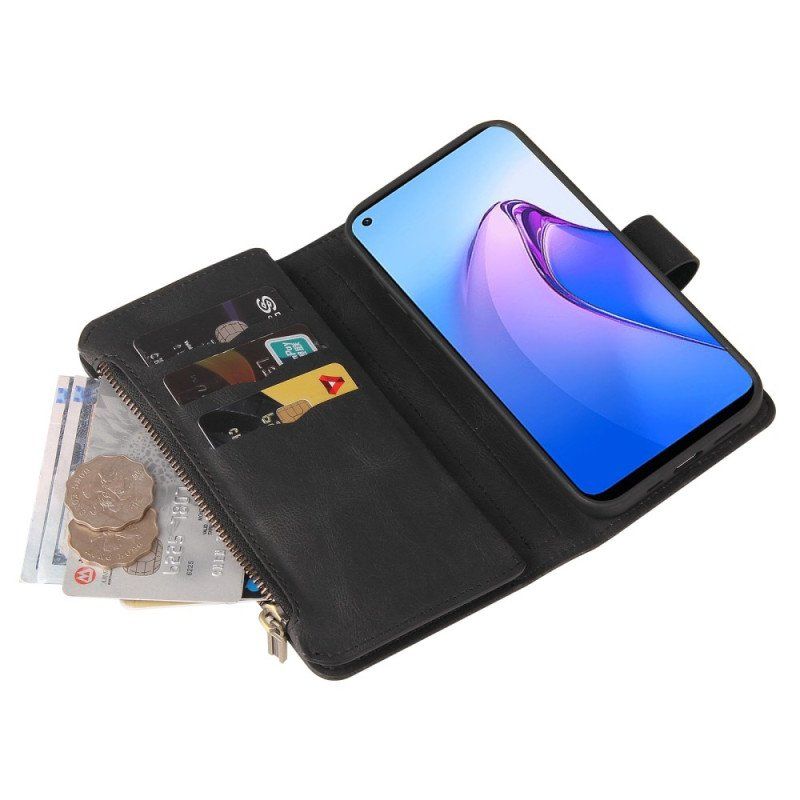 Etui Folio do Oppo Reno 8 Wielofunkcyjny Uchwyt Na Karty