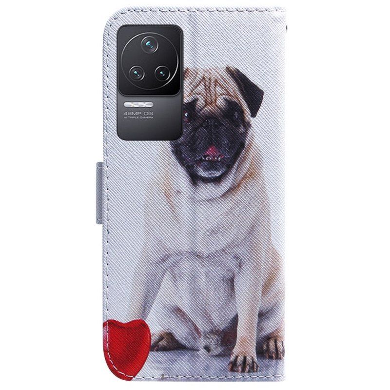 Etui Folio do Poco F4 Mops Pies