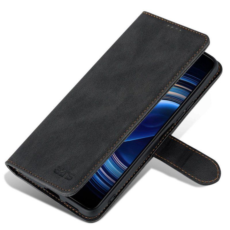 Etui Folio do Poco F4 Stylizacja Skóry Azns