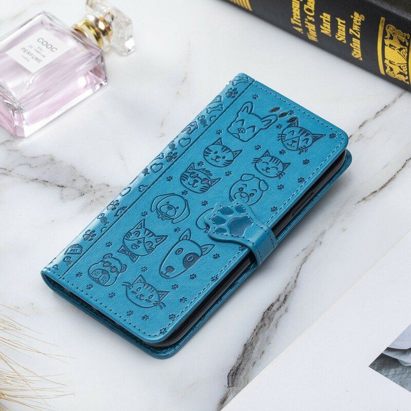 Etui Folio do Poco M3 Pro 5G Animowane Zwierzęta