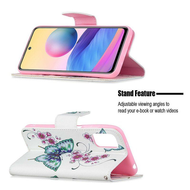 Etui Folio do Poco M3 Pro 5G Cudowne Motyle