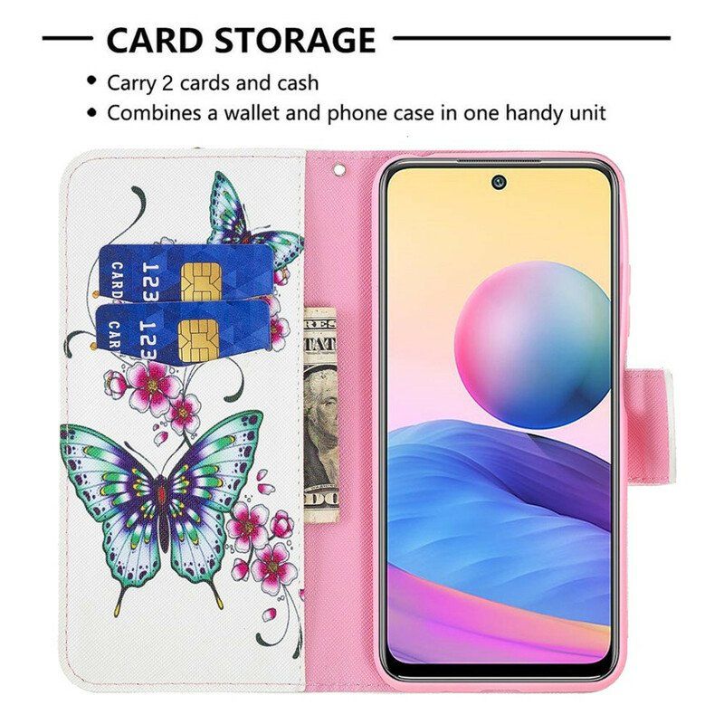 Etui Folio do Poco M3 Pro 5G Cudowne Motyle