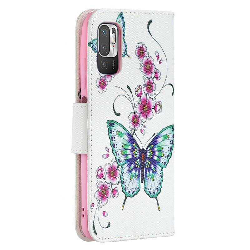 Etui Folio do Poco M3 Pro 5G Cudowne Motyle