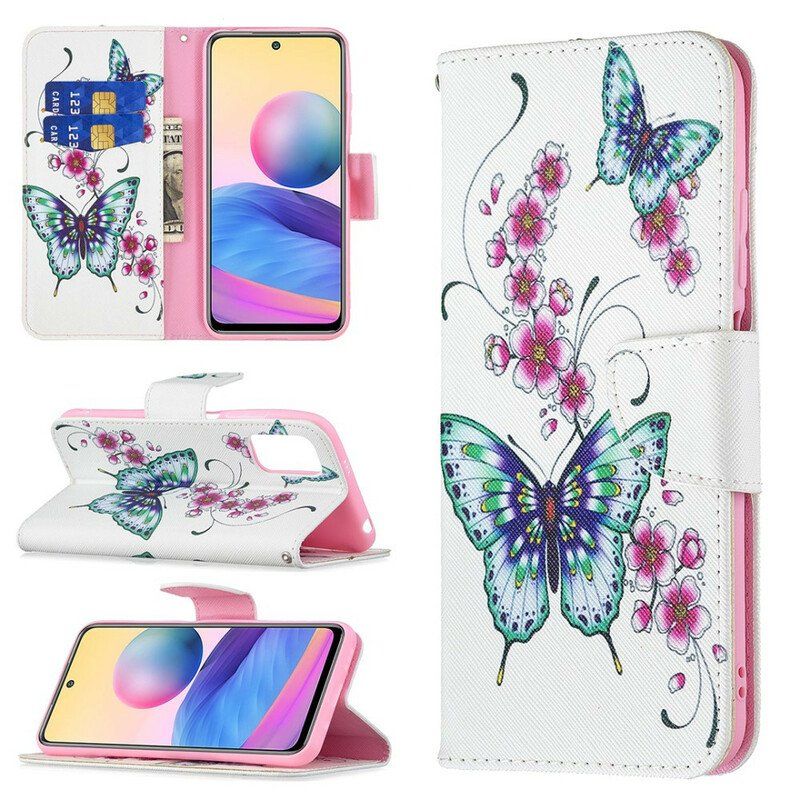 Etui Folio do Poco M3 Pro 5G Cudowne Motyle