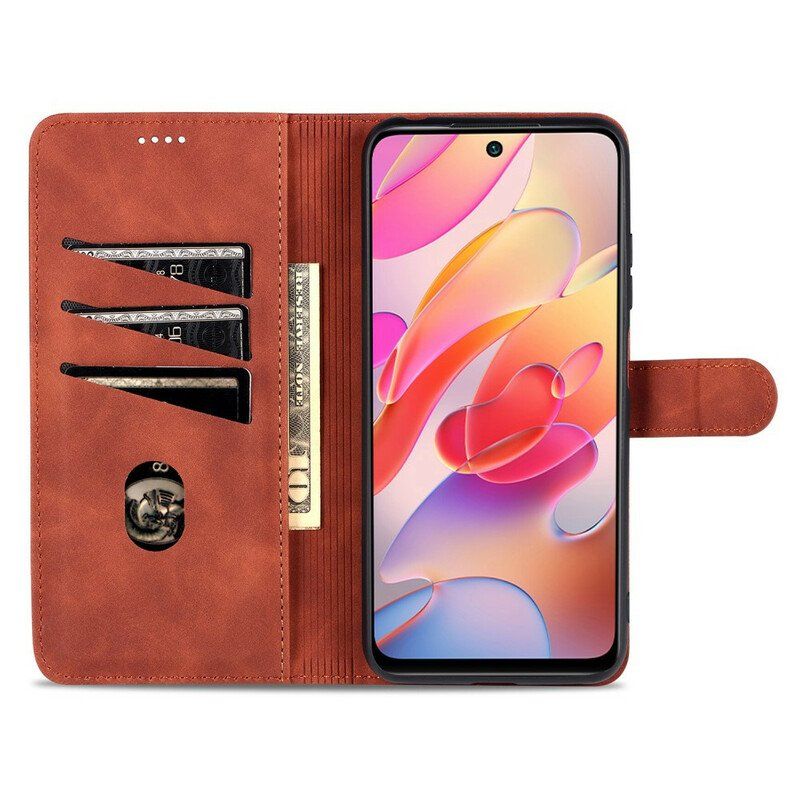 Etui Folio do Poco M3 Pro 5G Efekt Skóry Azns