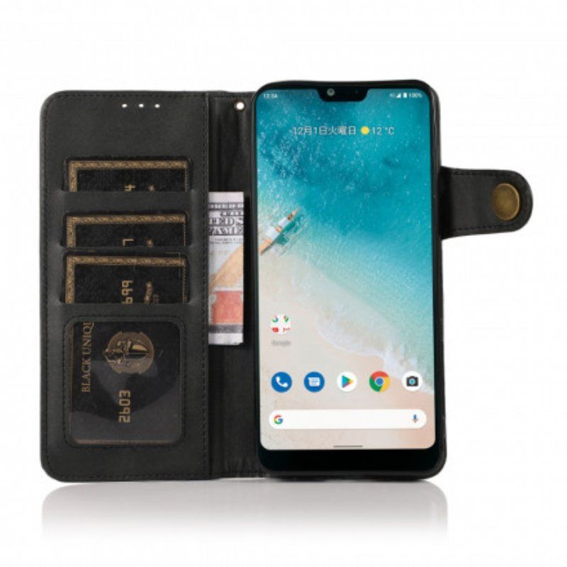 Etui Folio do Poco M3 Pro 5G Imitacja Skóry Khazneh