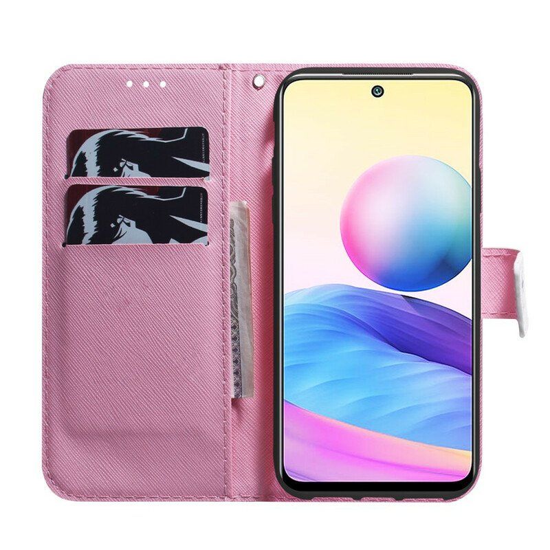 Etui Folio do Poco M3 Pro 5G Kwiat Zgaszony Róż