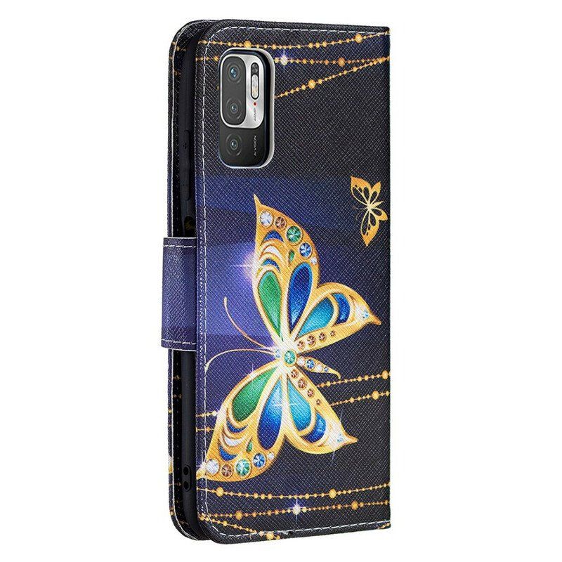 Etui Folio do Poco M3 Pro 5G Magiczny Motyl