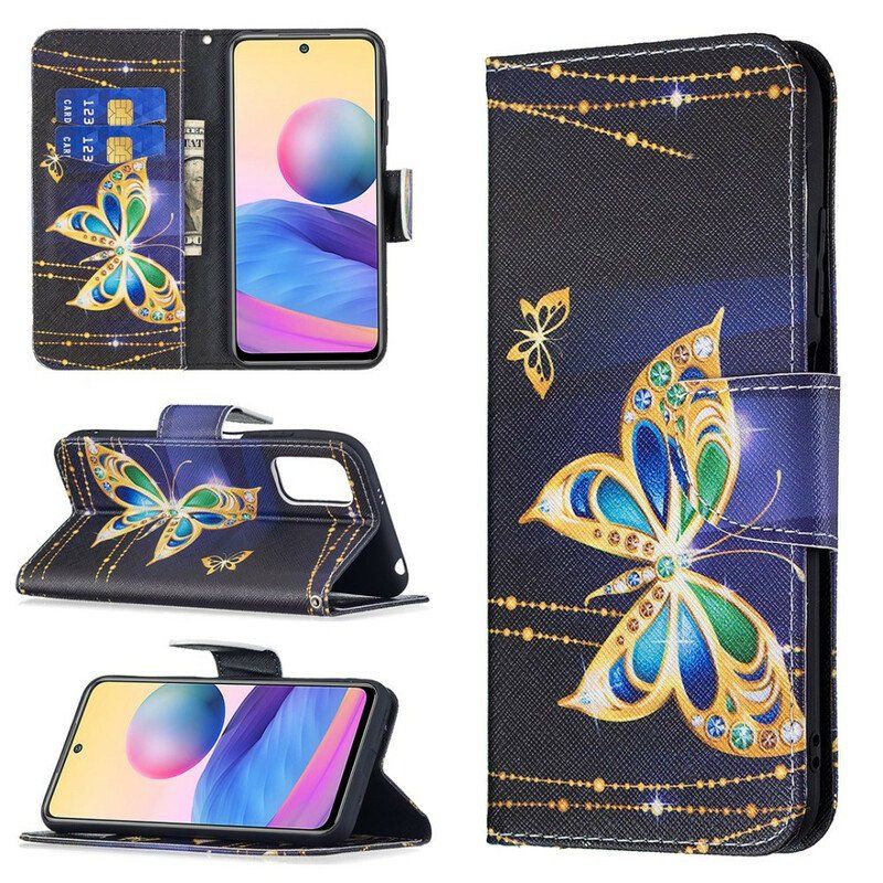 Etui Folio do Poco M3 Pro 5G Magiczny Motyl