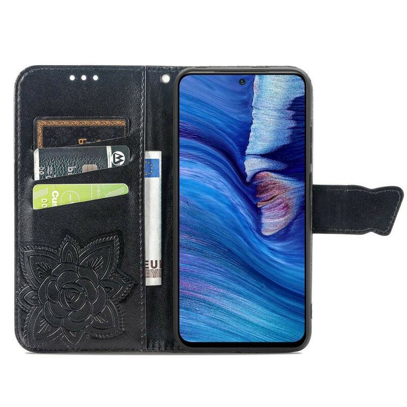 Etui Folio do Poco M3 Pro 5G Pół Motyla