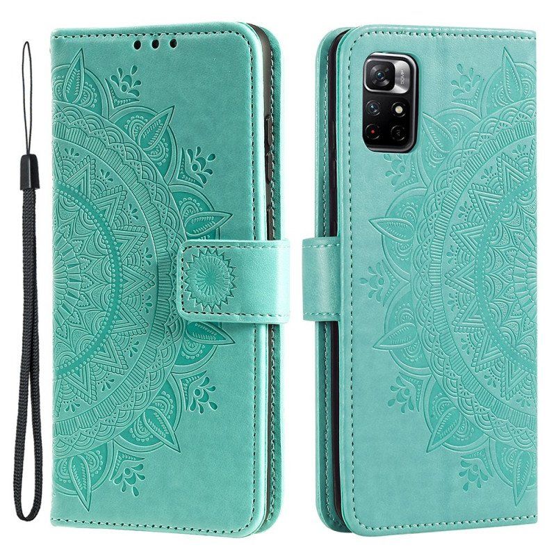 Etui Folio do Poco M4 Pro 5G Mandala Słońca