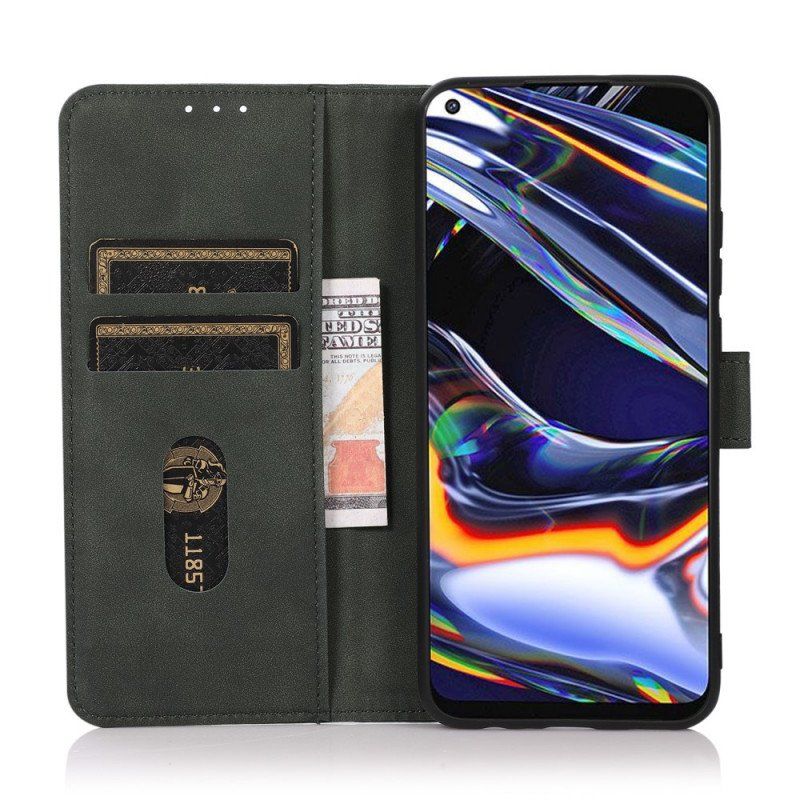 Etui Folio do Poco M4 Pro 5G Modny Efekt Skóry Khazneh