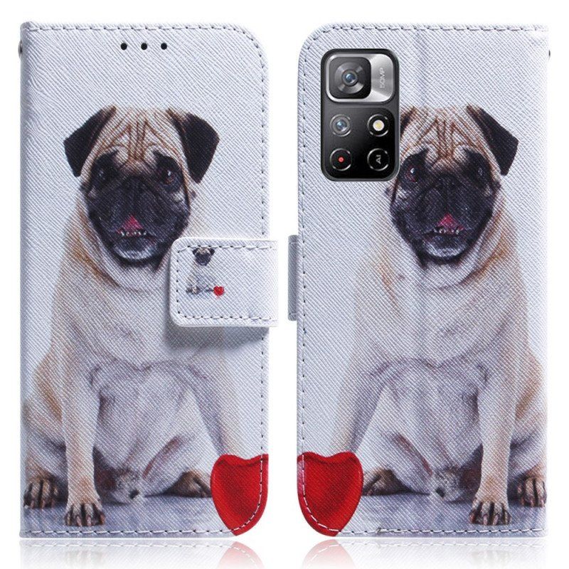 Etui Folio do Poco M4 Pro 5G Mops Pies