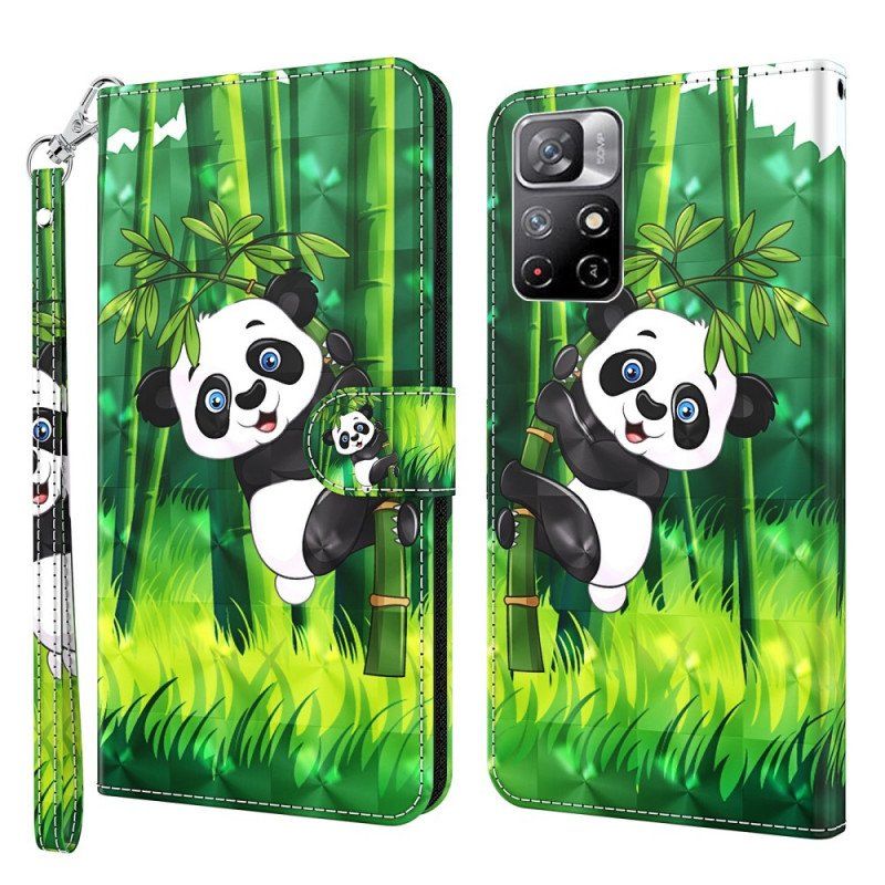 Etui Folio do Poco M4 Pro 5G Panda I Bambus