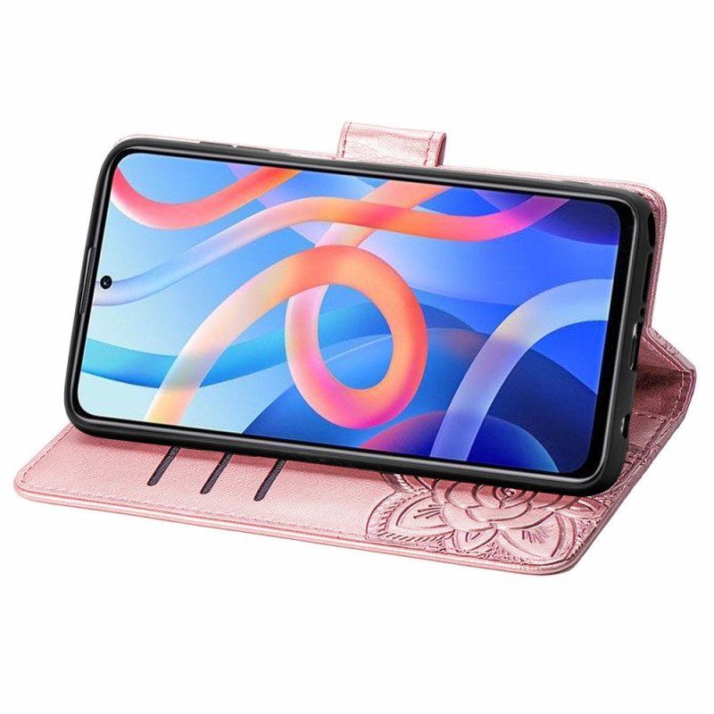 Etui Folio do Poco M4 Pro 5G Pół Motyle