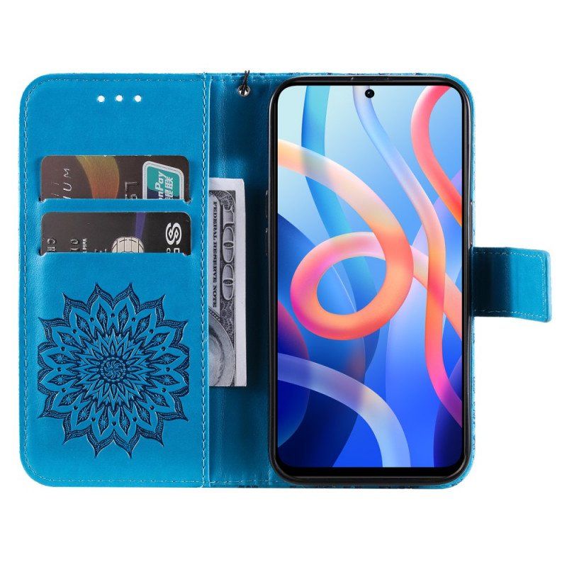 Etui Folio do Poco M4 Pro 5G Słonecznik