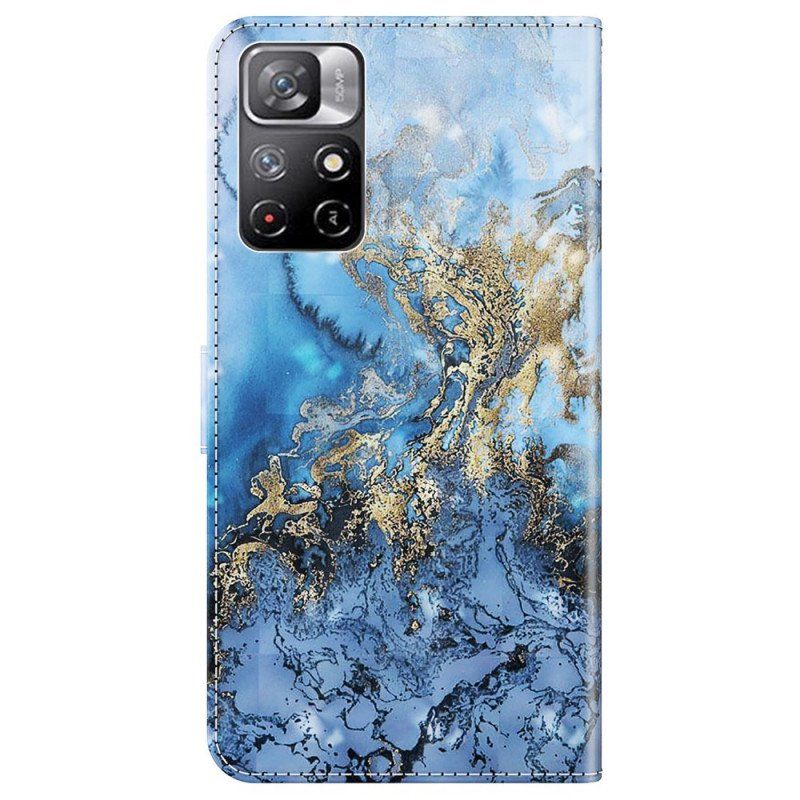 Etui Folio do Poco M4 Pro 5G Szalony Marmur