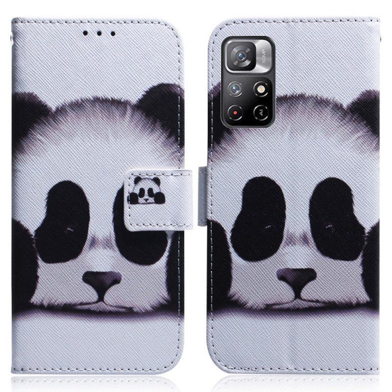 Etui Folio do Poco M4 Pro 5G Twarz Pandy