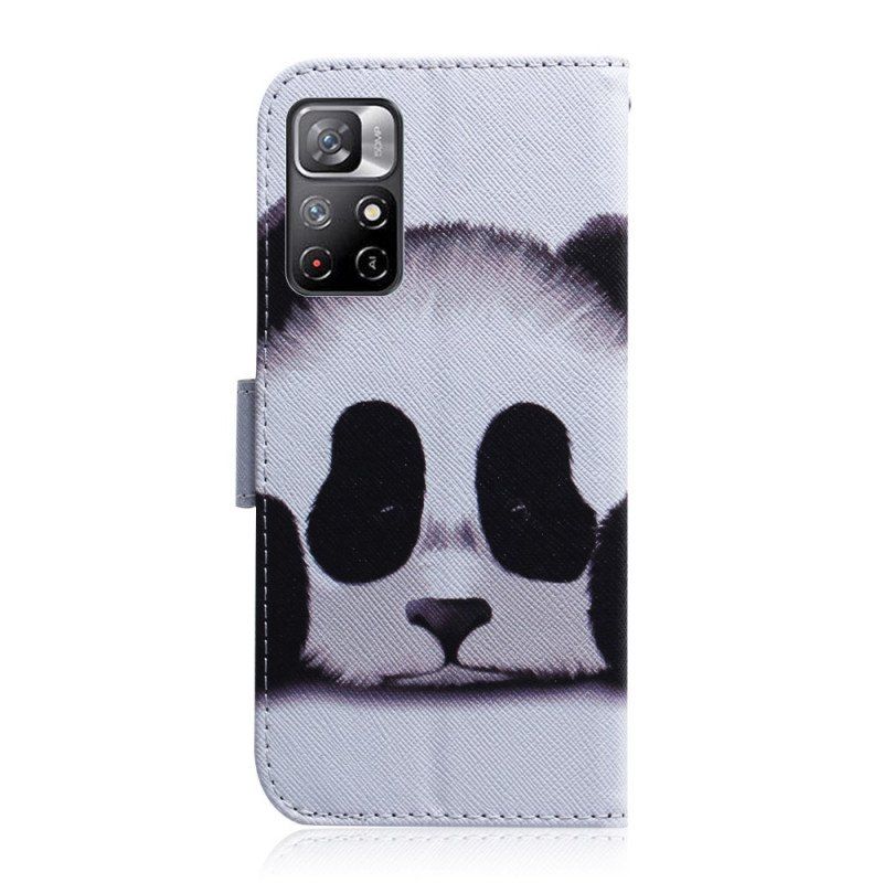 Etui Folio do Poco M4 Pro 5G Twarz Pandy