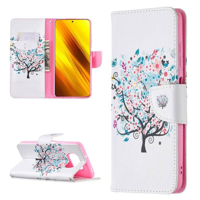 Etui Folio do Poco X3 / X3 Pro / X3 NFC Kwitnące Drzewo