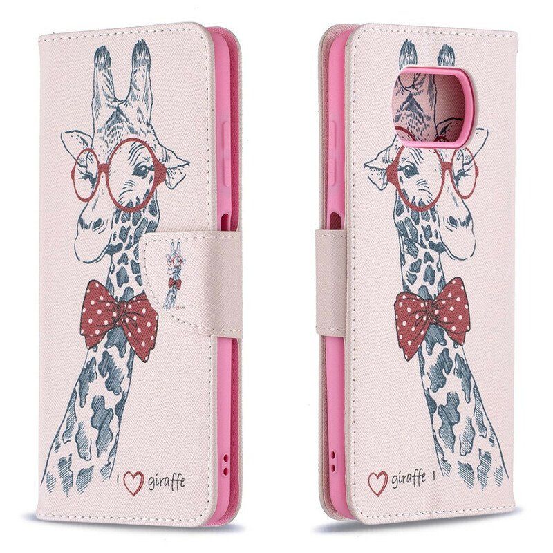 Etui Folio do Poco X3 / X3 Pro / X3 NFC Mądra Żyrafa