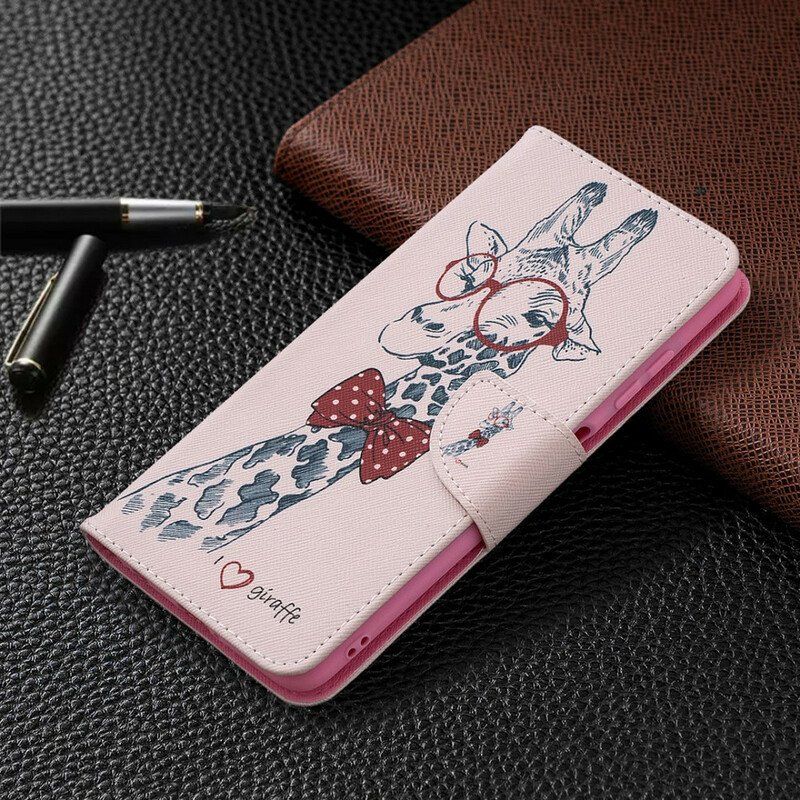 Etui Folio do Poco X3 / X3 Pro / X3 NFC Mądra Żyrafa