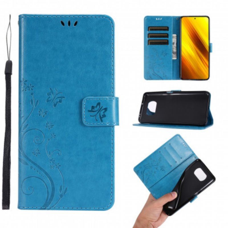 Etui Folio do Poco X3 / X3 Pro / X3 NFC Motyle Na Wietrze