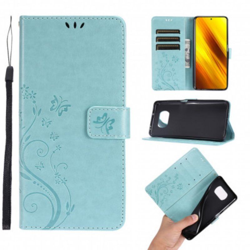 Etui Folio do Poco X3 / X3 Pro / X3 NFC Motyle Na Wietrze