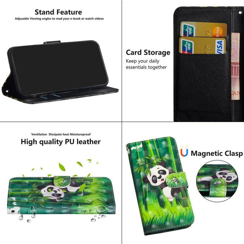 Etui Folio do Poco X3 / X3 Pro / X3 NFC Panda I Bambus