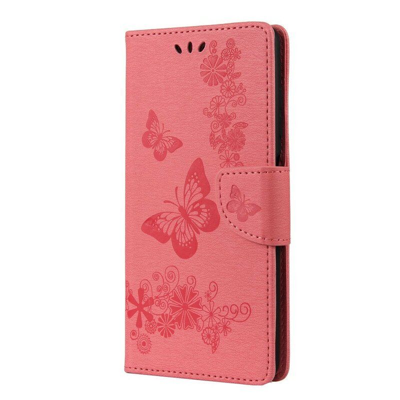 Etui Folio do Poco X3 / X3 Pro / X3 NFC Tylko Motyle Ze Smyczą