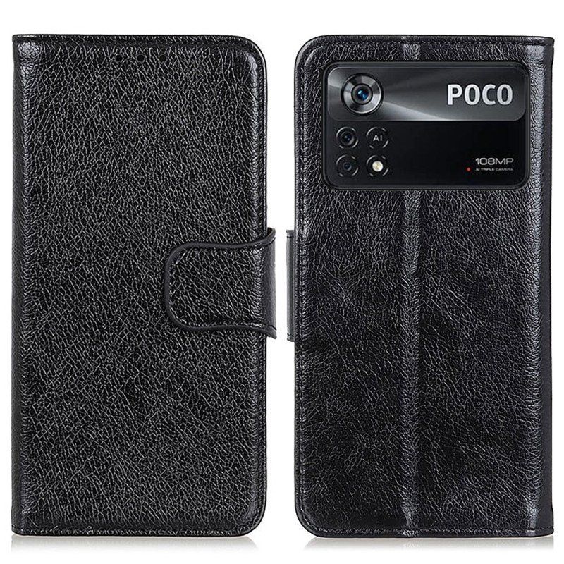 Etui Folio do Poco X4 Pro 5G Dwoina Skóry Nappa