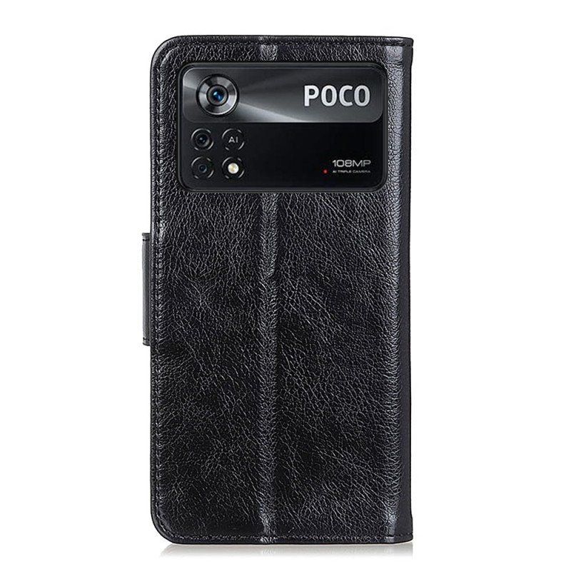 Etui Folio do Poco X4 Pro 5G Dwoina Skóry Nappa