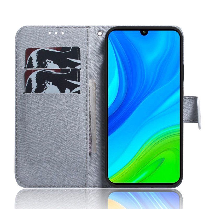 Etui Folio do Poco X4 Pro 5G Malowanie Sów