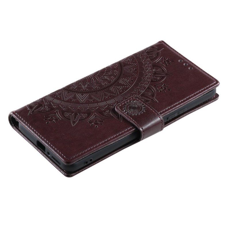 Etui Folio do Poco X4 Pro 5G Mandala Sun Ze Smyczą