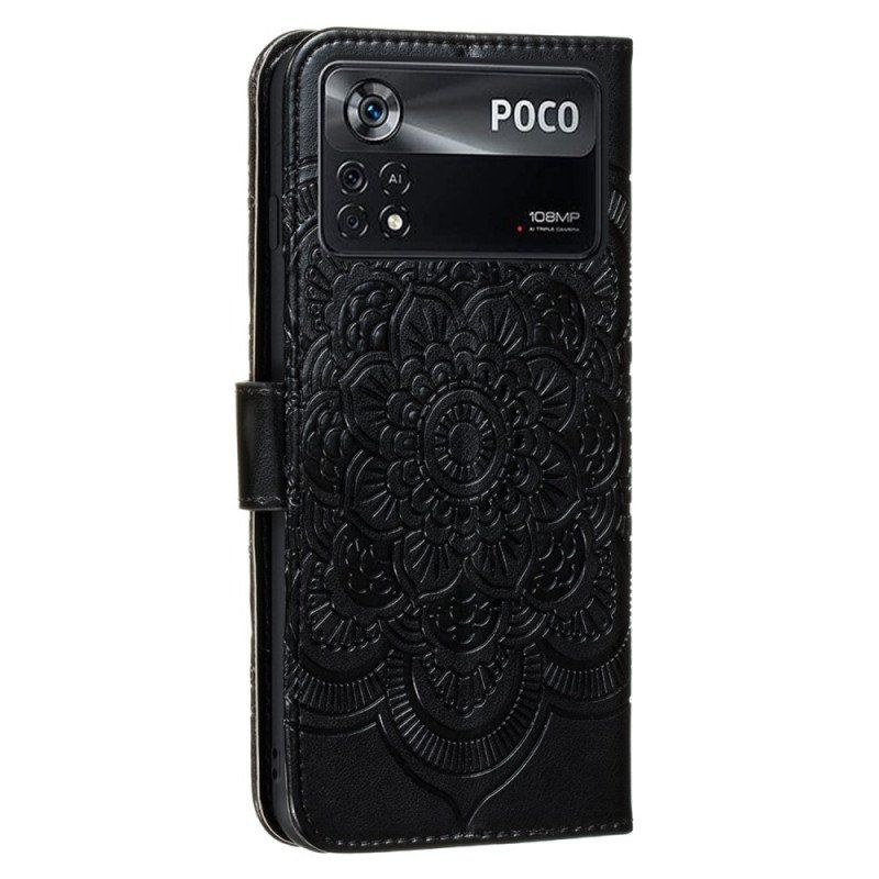 Etui Folio do Poco X4 Pro 5G Mandala Ze Smyczą