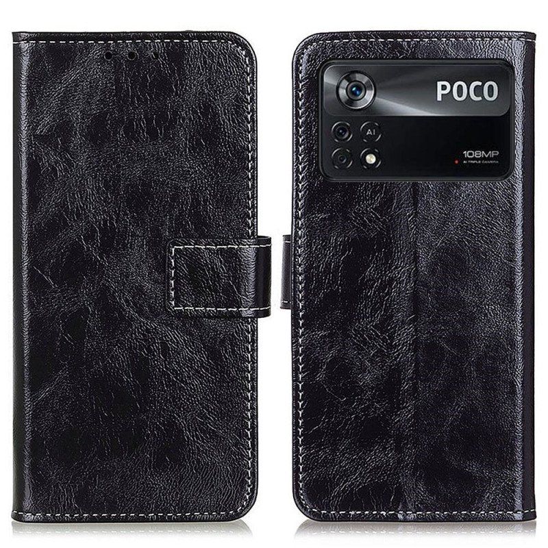 Etui Folio do Poco X4 Pro 5G Patentowe Szwy